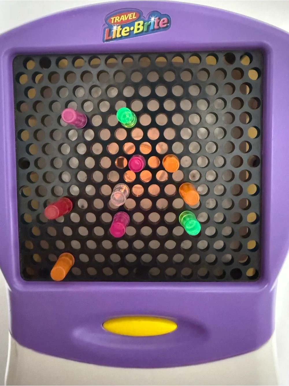Lite-Brite Travel Peg Art Toy in Purple - Portable Creative Playset